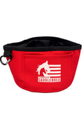 Red ASHBA Portable Dog Bowl