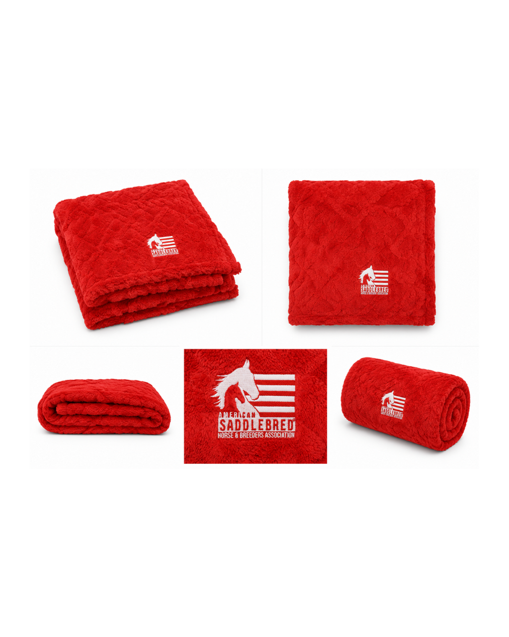Red ASHBA Stitched Blanket