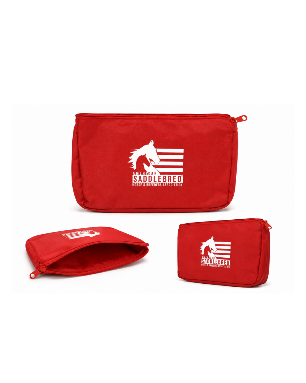 Red ASHBA Makeup Pouch