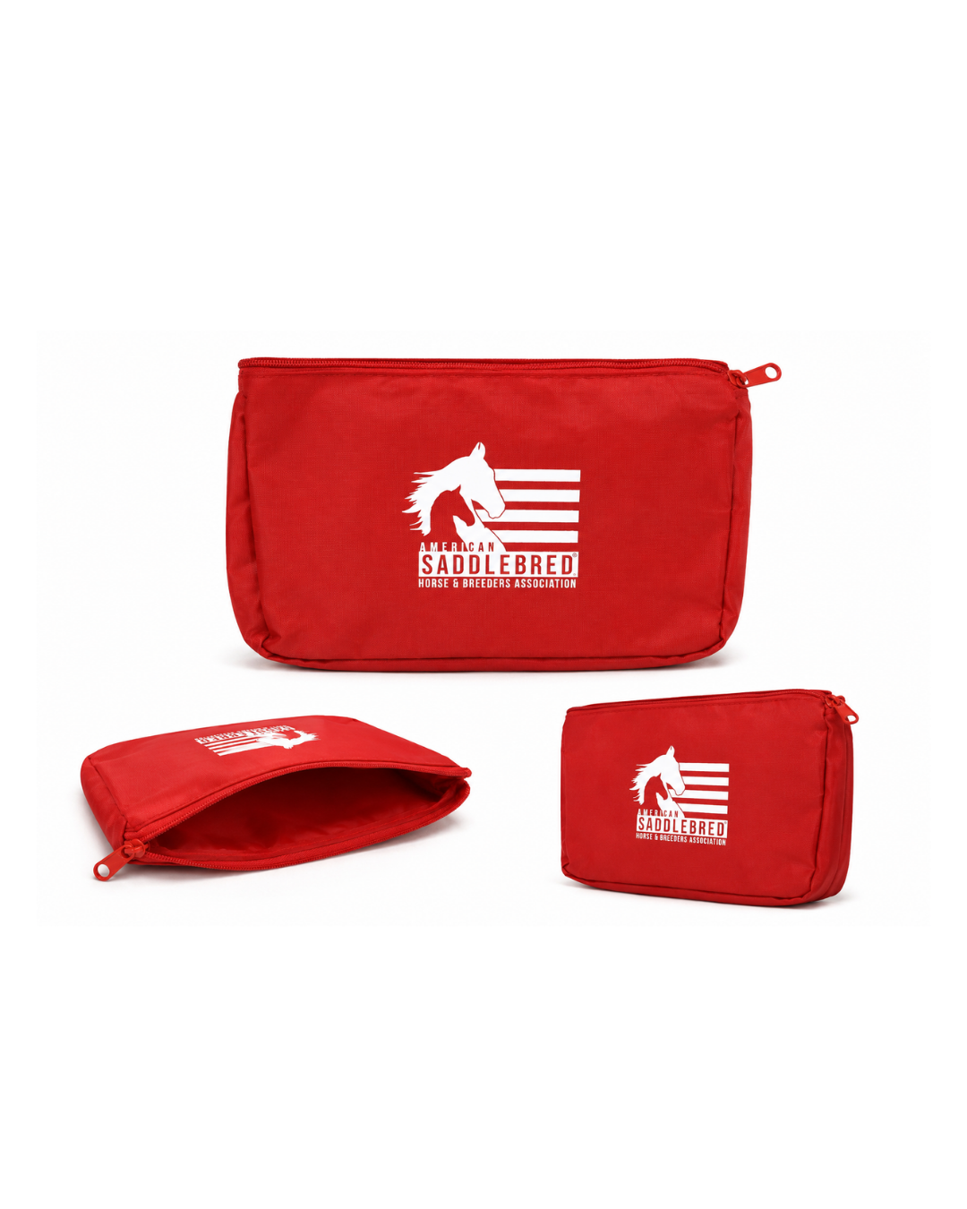 Red ASHBA Makeup Pouch
